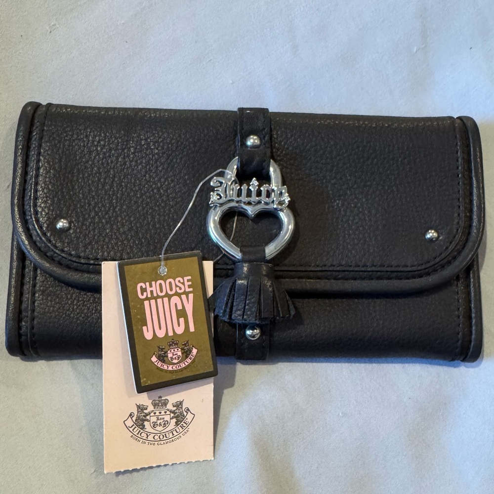 Juicy Couture Black Leather Clutch